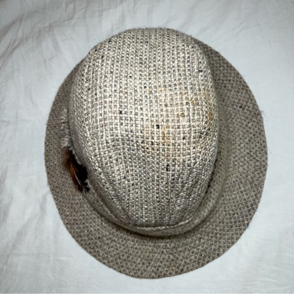 John Malloy Made In Ireland Donegal Tweed Pure New Wool Fedora Hat Size 7 - Picture 5 of 7